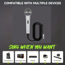 Micrófono dinámico profesional con cable, ideal para karaoke, canto e instrumentos musicales - Audio de alta calidad y uso versátil