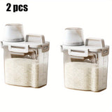 1/2/4 piezas de recipientes de almacenamiento de cocina, herméticos, a prueba de humedad, a prueba de insectos, material PP, productos secos multiusos, arroz, harina, comida para mascotas, lavandería, dispensador de aceite, juego de recipientes de almace