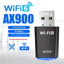 Adaptador USB Mini WiFi6 AX900 - Conecte y juegue, doble banda 2,4/5G, sin controlador, compatible con dispositivos inteligentes - Transmisor y receptor de red de alta velocidad