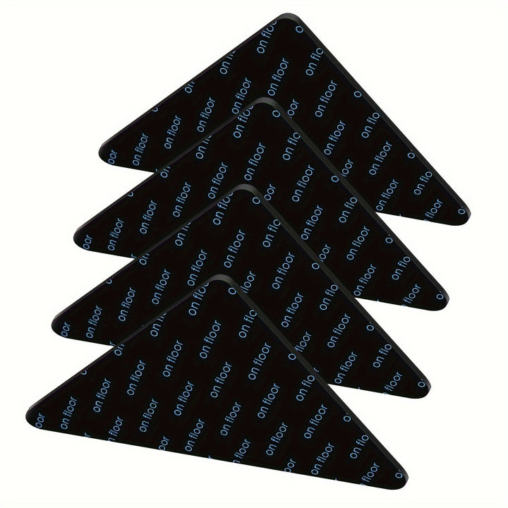 1/4pcs Agarraderas De Alfombras, Pegatinas De Fijación Antideslizantes, Alfombrillas Antideslizantes Para Pisos De Madera Dura, Pisos De Mármol De Baldosas, Clips De Alfombra Adhesivos De Doble Cara Mantienen La Esquina Plana, Cinta Adhesiva Removible Pa