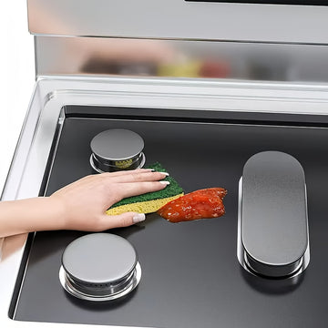 Junta de Estufa de Gas de 5 Agujeros Fácil de Limpiar - PTFE, Cubierta Protectora Reutilizable y Lavable para Cocinar sin Suciedad, Almohadilla de Limpieza, Antiadherente