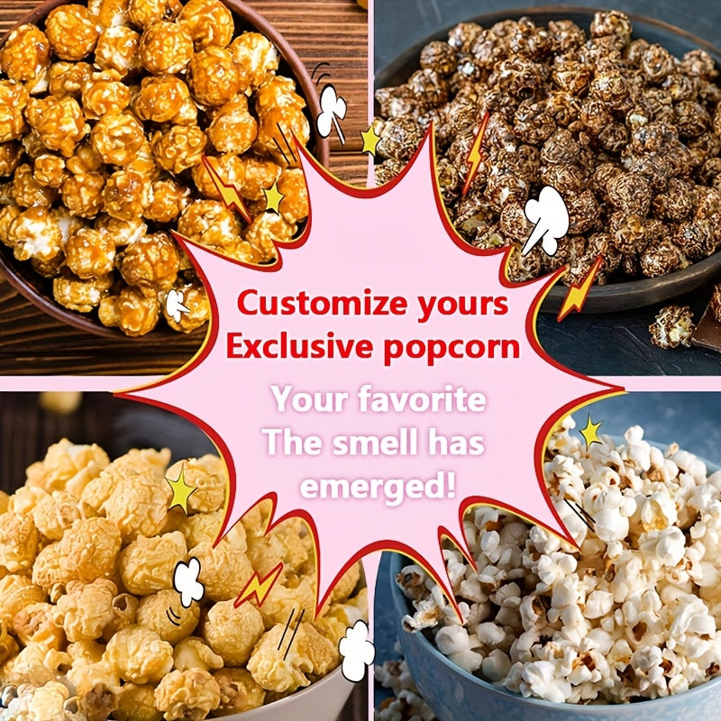 Mini máquina de palomitas inteligente sin aceite. Fabricante de palomitas | Tecnología de circulación de aire caliente, encendido con un botón, enchufe estándar EE.UU., fácil de limpiar | Ideal para cine en casa, ver televisión y reuniones con amigos | R