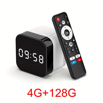 Reproductor multimedia inteligente H96Max H728 8K Ultra HD con Wi-Fi, Ethernet de 1000Mbps, control por voz, diseño elegante en blanco y negro, caja de TV Android, 110-130V, 60Hz, dispositivo de transmisión en 8K Ultra HD