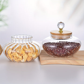 1pc Tarro de Vidrio con Sello, Contenedor de Almacenamiento de Cocina Multipropósito Redondo, Conservador de Alimentos Reutilizable con Tapa de Abertura para Dulces, Granos, Snacks, Encurtidos - Solo Lavar a Mano, No Necesita Electricidad