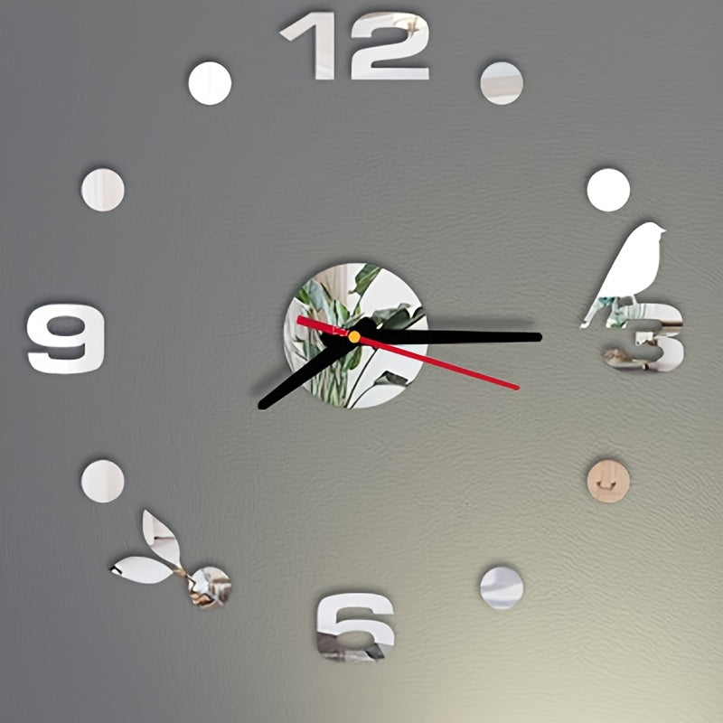 Reloj de Pared 3D Moderno - Silencioso, a Pilas, Sin Necesidad de Taladrar - Perfecto para la Sala de Estar y Decoración del Hogar