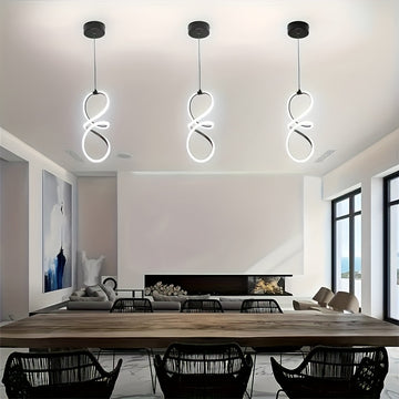 1 pieza de lámpara de techo LED moderna con diseño metálico elegante - Ideal para sala de estar, café, dormitorio, cocina y pasillo - Perfecto para regalos de inauguración de hogar, decoración moderna del hogar | Acabado metálico elegante | Construcción