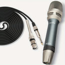 Micrófono vocal dinámico profesional DEPUSHENG C90 - Micrófono dinámico cardioid unidireccional con bobina móvil, interruptor ON/OFF, cable de audio XLR de 177 pulgadas y conector de 1/4" para grabación, canto, karaoke, grabación de voz, diseño elegante