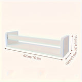 Estante de almacenamiento para niños, estante flotante montado en la pared, estante de madera sólida blanco para decoración de dormitorio, utilizado para almacenar libros, juguetes y decoración.