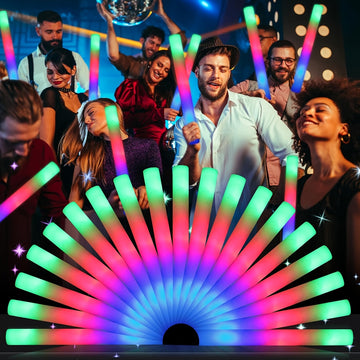 13/26 piezas de luces estroboscópicas LED de espuma, 3 modos de parpadeo, funcionan con pilas (no recargables), pantalla de plástico, para bodas, carnavales y fiestas de Año Nuevo