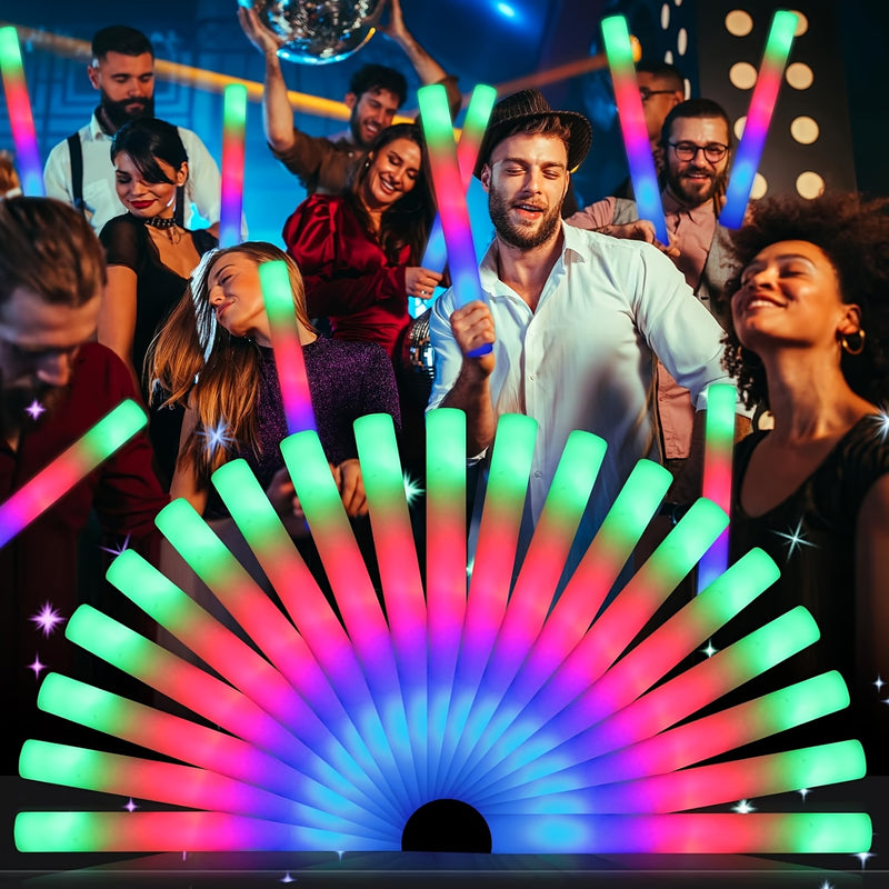 13/26 piezas de luces estroboscópicas LED de espuma, 3 modos de parpadeo, funcionan con pilas (no recargables), pantalla de plástico, para bodas, carnavales y fiestas de Año Nuevo