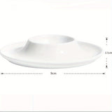 Soporte de plástico para huevos - Plato blanco para huevos para el desayuno - Apto para estar en contacto con alimentos