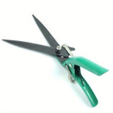Tijeras de césped ergonómicas de acero al carbono - Tijeras de jardín de alta precisión con cuchillas dentadas, duraderas y fáciles de limpiar, no se necesitan energía eléctrica para el jardinería doméstico, cortar el césped, recortar flores, tijeras de