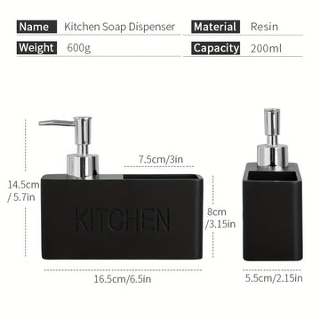 Dispensador de jabón multifuncional, botella de loción con portaesponja, dispensador de jabón líquido para baño, botella recargable práctica para lavabo, accesorios de baño