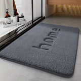 Alfombra de baño Ultra-Suave de Felpa - Secado Rápido, Antideslizante y Absorbente con Diseño Bordado "BIENVENIDO", Espuma Gruesa para Uso Cmodo en la Entrada, Ligera y Lavable en Mquina, Alfombra de baño