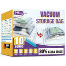Juego de bolsas de almacenamiento con bomba de compresión al vacío, bolsas selladas para ropa, suéteres, mantas, edredones, organización de ahorro de espacio para viajes, hogar, dormitorio, esencial para regresar a la universidad, accesorios de viaje