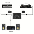[Caja DI premium AMACEX] Caja DI de audio directo AMACEX con entradas estéreo duales 1/4 de alta impedancia, soporte para guitarras/bajos, inyección directa activa premium con salidas Thru y XLR