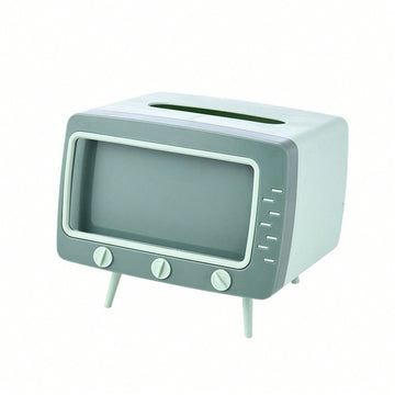 1/2pcs Soporte para Caja de Pañuelos Retro TV Cubierta para Caja de Pañuelos Lindo y Práctico Soporte para Teléfono Celular Soporte para Tampones para Baño, Cocina, Dormitorio, Mesas y Escritorios, Mesitas de Noche, Regalo Creativo