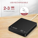Báscula de Café con Botón Táctil de Alta Precisión - Recargable por USB, Precisión de 3kg/0.1g, Perfecta para Cocina y Baño