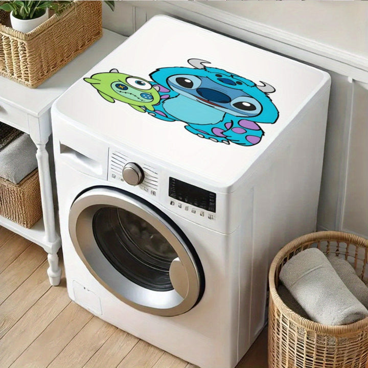 1 pieza, tapa superior de lavadora, goma, "Stitch y Mike Wazowski", alfombras decorativas para uso diario