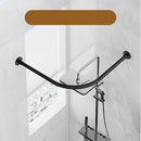 Juego de Cortinas de Baño con Barra Curva sin Agujeros, Juego de Barra para Cortina de Ducha, Barra Curva para Cortina de Baño, Cortina de Baño
