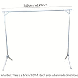 Perchero de Acero Inoxidable Independiente - Colgador Plegable con Altura Ajustable y Ruedas Bloqueables, Estante Resistente para Lavandería en Interiores y Balcón, Secado de Ropa