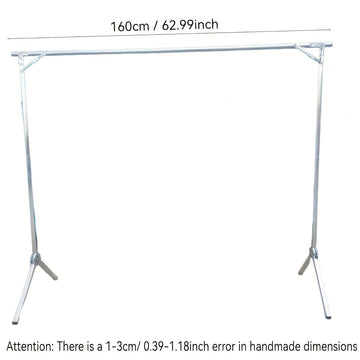 Perchero de Acero Inoxidable Independiente - Colgador Plegable con Altura Ajustable y Ruedas Bloqueables, Estante Resistente para Lavandería en Interiores y Balcón, Secado de Ropa