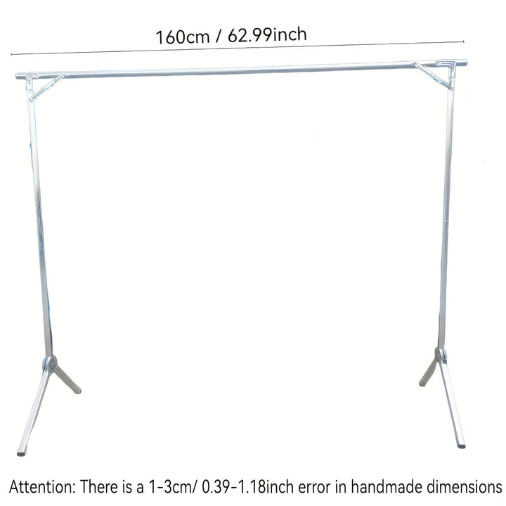 Perchero de Acero Inoxidable Independiente - Colgador Plegable con Altura Ajustable y Ruedas Bloqueables, Estante Resistente para Lavandería en Interiores y Balcón, Secado de Ropa