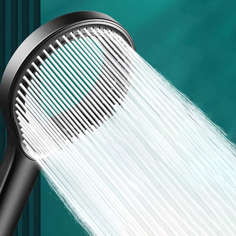 Cabezal de ducha de alta presión sin manguera - Plástico duradero, negro/plateado/gris, spray de lluvia para hogar y baño, montaje en pared, ideal para experiencia de bañera, accesorios de baño | Moderno cabezal de ducha | Plástico duradero, cabezal de d