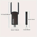 Adaptador de red inalámbrico USB de 1300Mbps para computadoras de escritorio, con una antena de doble banda de alta ganancia integrada para 5G/2.4G. Este adaptador inalámbrico viene con controladores y es compatible con Windows 10/11/8.1/7, habilitando i