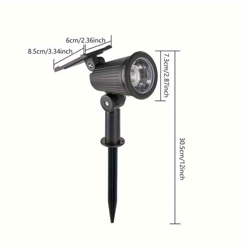 Luz solar para jardín con sensor automático, diseño duradero en plástico, batería de litio, iluminación eficiente para decoración de césped y jardín, luz moderna para exteriores | Luz solar para exteriores | Luz de plástico resistente