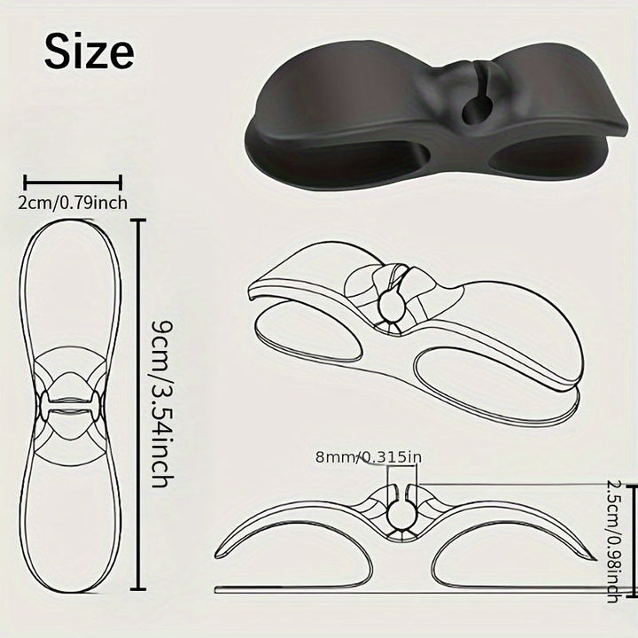 6 piezas de clips organizadores de TPU para utensilios de cocina, envolturas de cables y almacenamiento de electrodomésticos - Compatible con freidoras, licuadoras, cafeteras - Plástico duradero, no requiere baterías, organización de electrodomésticos |
