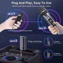 1pc JYX Micrófono Dinámico Inalámbrico Portátil con receptor de carga, con conector de 6,35 mm, alimentado por batería, para karaoke, canto, fiestas, conferencias, bodas, transmisión en vivo, videoconferencia - Material ABS, requiere baterías AA (U190)