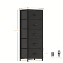 3-5 cajones de armario, caja de almacenamiento con estantes para ropa, estructura metálica y tablero de madera, almohadillas antideslizantes reforzadas, ideal para salón y pasillo