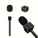 Adaptador de micrófono portátil, adaptador de instalación de mango de micrófono, adaptador conveniente para grabación de entrevistas y creación de contenido, juego de adaptadores de collar inalámbrico para DJI y RODE, cubierta de esponja de micrófono/man