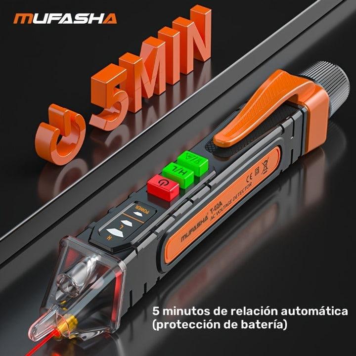 Probador de Voltaje sin Contacto Probador de Voltaje CA Puede Comprobar 12-1000V CA Eléctrico Inteligente de Punto de Ruptura Sin Batería MUFASHA