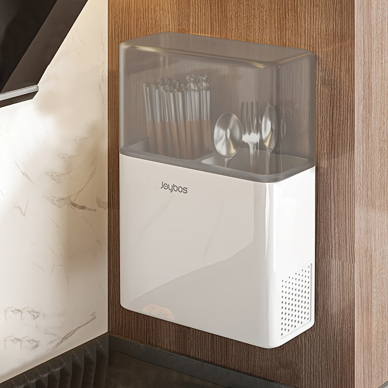 1 contenedor de plástico versátil para utensilios de cocina, con bandeja de goteo desmontable, ideal para guardar cubiertos, cucharas, tenedores y palillos en la encimera del hogar