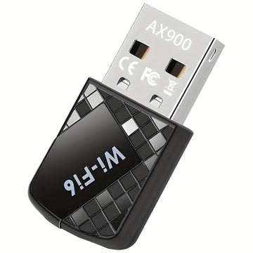 Adaptador WiFi AX900Mbps USB para PC, Adaptador sin varillas Dual-Band 600Mbps 5GHz+286Mbps 2.4GHz Transceptor de Red Inalámbrica con Controlador Integrado WPA3 para Portátil y Escritorio, Compatible con Windows 11/10/7