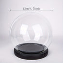Cubierta de Domo de Vidrio con Base de Madera Maciza - Protector Transparente Antipolvo para Mesas en Decoración del Hogar, Oficina, Jardines en Miniatura y Terrarios - Diseño Moderno Minimalista , Protección para Terrario | Decoración Minimalista Modern
