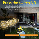 8 Modos de Iluminación para Exteriores, Luces Solares de Fuegos Artificiales, Patio, Jardín, Decoración de Iluminación para Exteriores Villa Eid Al-Adha Mubarak