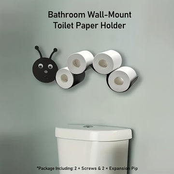 1pc Soporte de papel higiénico con forma de oruga, papel higiénico independiente con animales cómicos, almacenamiento de decoración de arte de baño Rollos de papel higiénico, suministros sanitarios