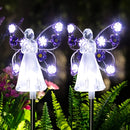 1 pieza de Luz Solar de Jardín con Ángel y Estaca, Luz LED de Paisaje Hada para Césped del Cementerio, Y un Regalo de Condolencia