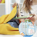 Bolsa de Archivo con Cremallera Tamaño A4 - Malla Transparente Engrosada, Material Duradero de Nailon, Bolsa de Almacenamiento Multifuncional con Asas Coloridas, Ideal para Organizar Materiales de Exámenes Estudiantiles, Libros y Papelería de Oficina