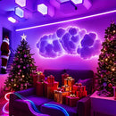 Luz inteligente RGBIC con nube de trueno con sincronización de música y activación de sonido - Iluminación de estado de ánimo LED para salas de juego, fiestas, efectos de tormentas dinámicas, control de voz, iluminación de ambiente interior (idea perfect