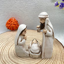 Adorable Set de Escena de Natividad de Resina - Figuras Coloridas y Vibrantes para Exhibición Festiva en Escritorio - Perfecto para Celebraciones de Navidad, Pascua, Janucá, Acción de Gracias y Día del Padre