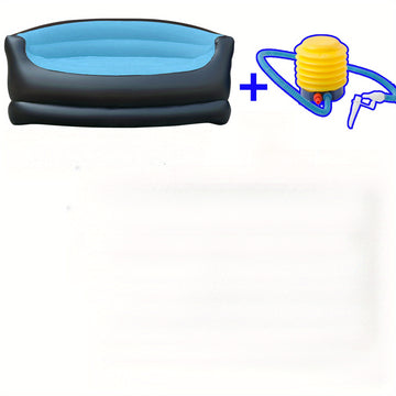 Sofá inflable doble con bomba de pie, nuevo sofá inflable de felpa para todas las estaciones, diseño portátil para una relajación fácil.