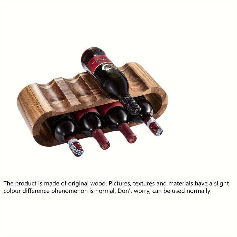 Elegante Soporte para Vino de Madera Maciza para Mesa - Capacidad para 8 Botellas, Perfecto para Decoración de Salón, Bar y Restaurante, Organizador de Cocina