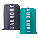 Bolsa de lavandería de poliéster duradera - Negro y turquesa, cierre de cordón, bolsa de almacenamiento rectangular para ropa sucia, uso multipropósito, almacenamiento de ropa | Bolsa de lavandería decorativa | Tela duradera, bolsas de lavandería