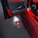 4 Piezas de Luces LED Proyectoras para Logo de Puerta, Luces de Bienvenida Interior para Autos, SUVs y Furgonetas, Duraderas, Accesorio LED Multiusos con Pegatinas Fluorescentes de Advertencia