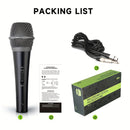 Micrófono Dinámico Portátil Profesional AmaceX GM58 con Interruptor de Encendido/Apagado, Cable de 5.0 metros - Ideal para Karaoke, Actuaciones en Vivo y Discursos