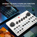 Interfaz de audio portátil Caster-All One-in-One con preamplificador de micrófono premium, carga USB, diseño compacto para podcasting, transmisión en vivo, DJ, PC y teléfonos inteligentes - Blanco, grabación de multimedia, equipo de estudio moderno, cons